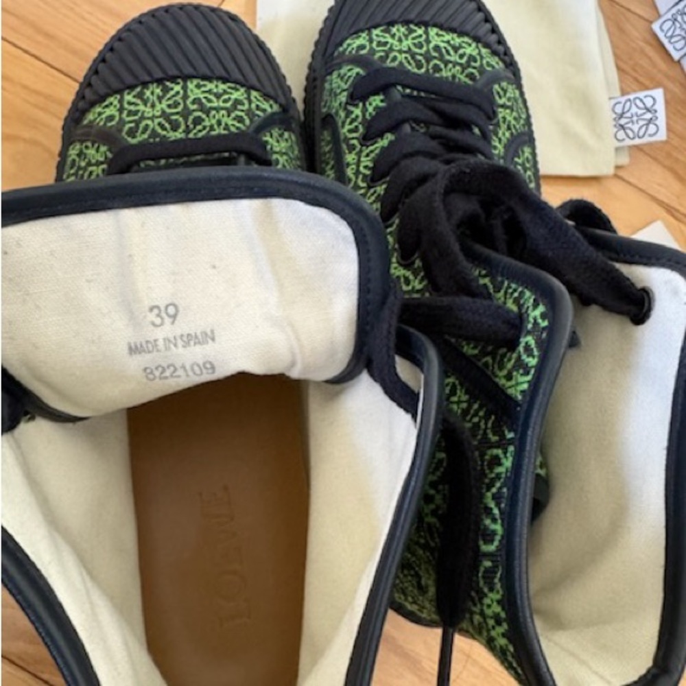 Loewe Green and Black Contemporary Sneakers - Picture 7 of 8